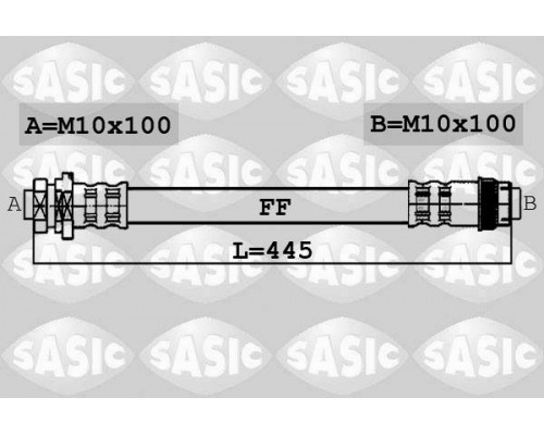 6604038 Sasic Шланг тормозной передний