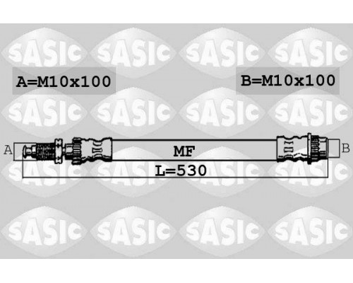 6600044 Sasic Шланг тормозной передний