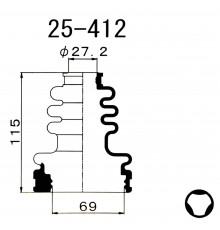 25-412 Maruichi Пыльник ШРУСа внутр. пер