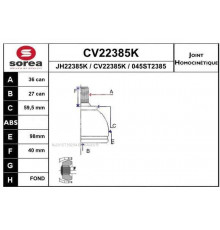 CV22385K EAI ШРУС наружный передний