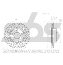 18152033106 SBS Диск тормозной передний вентилируемый для Mercedes Benz W204 2007-2015