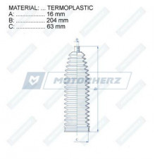 RDZ0018MG Motorherz Пыльник рулевой тяги (к-кт)