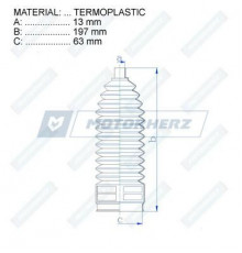 RDZ0452MG Motorherz Пыльник рулевой тяги (к-кт)