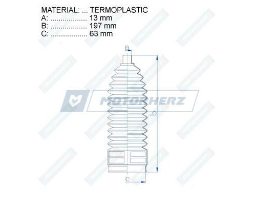 RDZ0452MG Motorherz Пыльник рулевой тяги (к-кт)