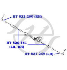 HT820161 Hanse Тяга рулевая