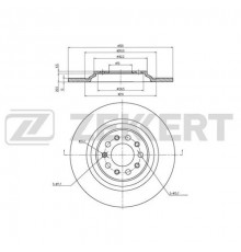 BS-6172 Zekkert Диск тормозной задний для Jeep Cherokee (KL) 2013>