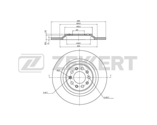 BS-6172 Zekkert Диск тормозной задний для Jeep Cherokee (KL) 2013>