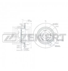 BS-6097 Zekkert Диск тормозной задний для Honda Accord IX 2013-2019