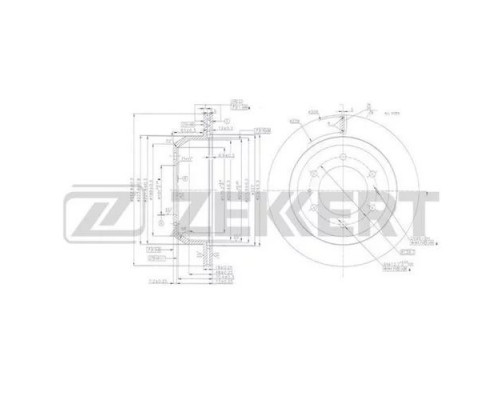 BS-5901 Zekkert Диск тормозной задний для Great Wall Hover 2005-2010