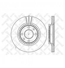 6020-3910V-SX Stellox Диск тормозной передний вентилируемый