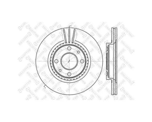 6020-3910V-SX Stellox Диск тормозной передний вентилируемый