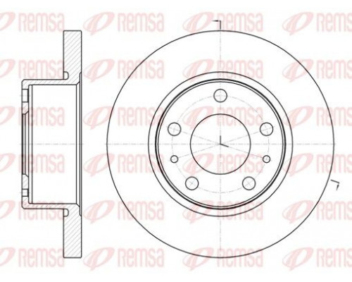 61007.00 Remsa Диск тормозной передний не вентилируемый для Iveco Daily 1999-2006