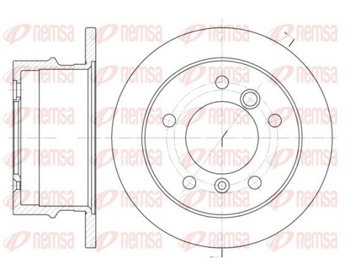 6565.00 Remsa Диск тормозной задний