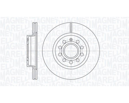 361302040152 Magneti Marelli Диск тормозной передний вентилируемый
