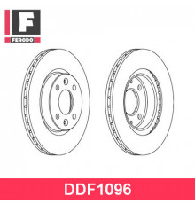 DDF1096 Ferodo Диск тормозной передний вентилируемый