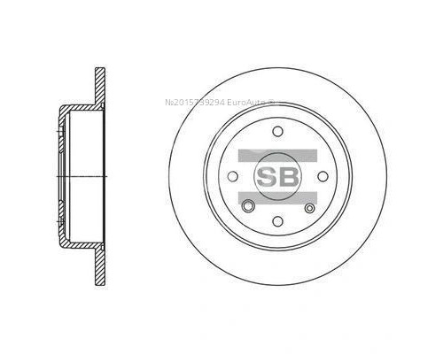SD3058 HI-Q Диск тормозной задний для Chevrolet Epica 2006-2012