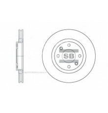 SD5001 HI-Q Диск тормозной передний вентилируемый