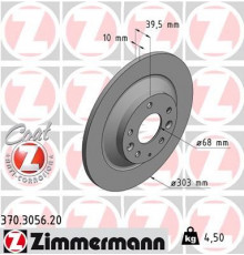 370.3056.20 Zimmermann Диск тормозной задний