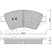 822-544-0 Cifam Колодки тормозные передние к-кт