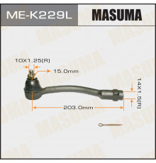 ME-K229L Masuma Наконечник рулевой левый