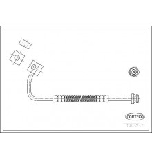 19032371 Corteco Шланг тормозной передний правый