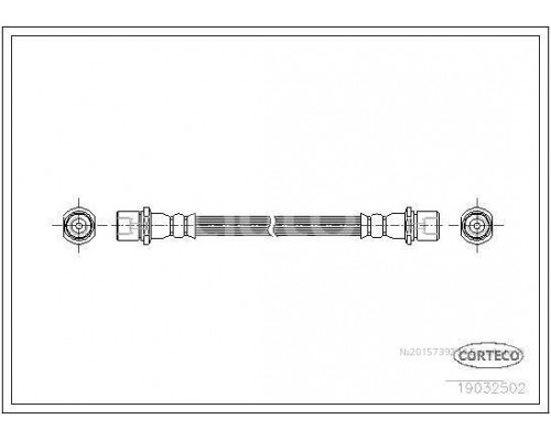 19032502 Corteco Шланг тормозной задний