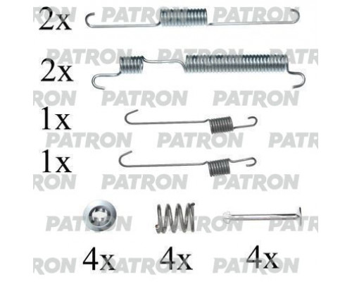 PSRK0039 Patron Установочный к-кт задних колодок для Hyundai Accent II (+TAGAZ) 2000-2012