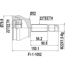 FI11052 ODM ШРУС наружный передний для Fiat Palio 1996-2016