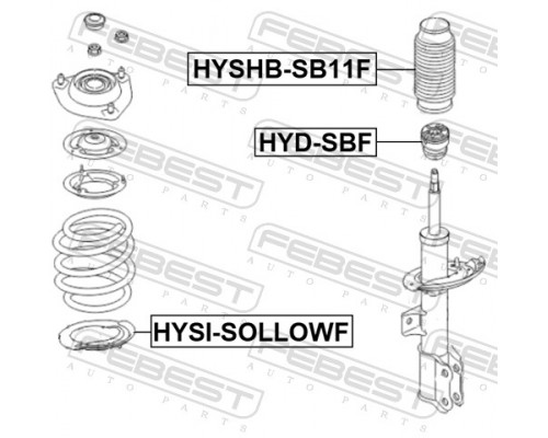 HYSHB-SB11F FEBEST Пыльник переднего амортизатора