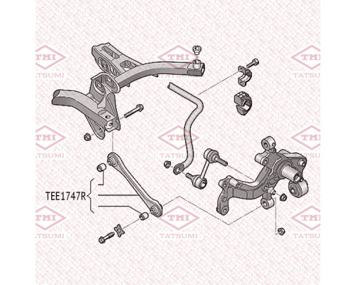 TEE1747R Tatsumi Тяга задняя поперечная правая