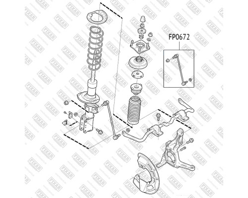 FP0672 Fixar Стойка переднего стабилизатора