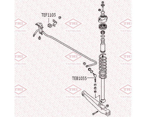 TEB1035 Tatsumi Стойка заднего стабилизатора