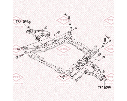 TEA1099 Tatsumi Опора шаровая передней подвески для Renault Duster 2010-2021