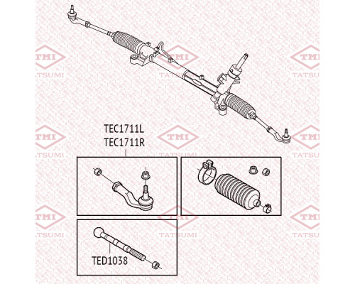 TEC1711R Tatsumi Наконечник рулевой правый