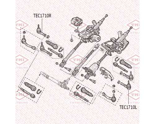 TEC1710R Tatsumi Наконечник рулевой правый