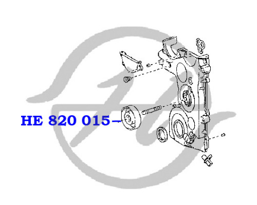 HE820015 Hanse Ролик-натяжитель ручейкового ремня для Toyota Yaris 1999-2005