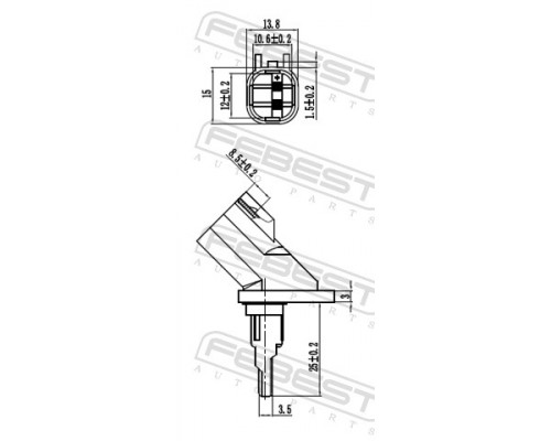 21606-001 FEBEST Датчик ABS передний