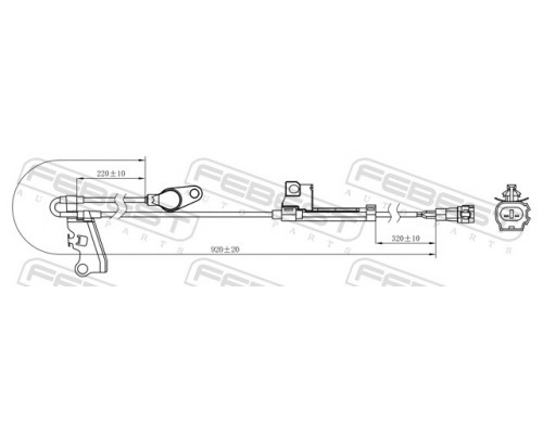 01606-010 FEBEST Датчик ABS передний левый