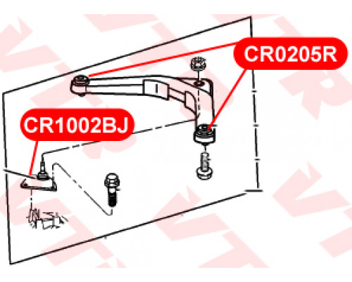 CR1002BJ VTR Опора шаровая верхняя задней подвески