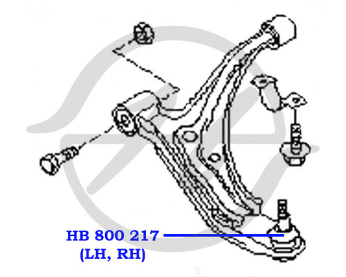 HB800217 Hanse Опора шаровая передней подвески