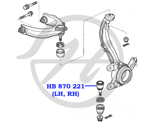 HB870221 Hanse Опора шаровая нижняя передней подвески