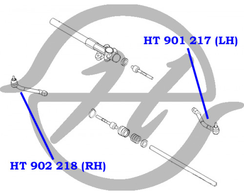 HT901217 Hanse Наконечник рулевой левый