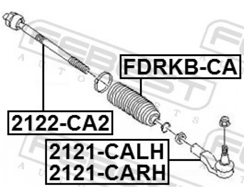 2121-CARH FEBEST Наконечник рулевой правый