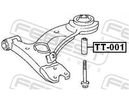 TT-001 FEBEST Втулка вертикального сайлентблока