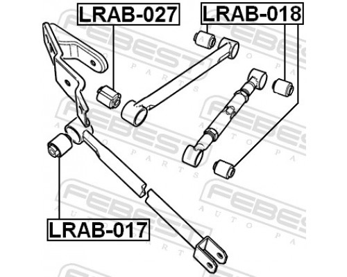 LRAB-018 FEBEST Втулка задней поперечной тяги для Land Rover Freelander 1998-2006