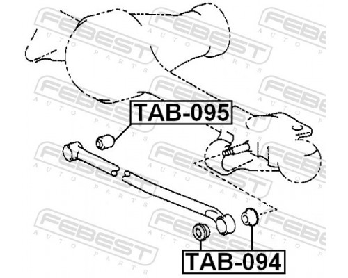 TAB-094 FEBEST Втулка сайлентблока реактивной тяги