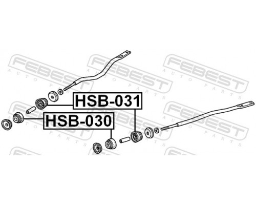 HSB-031 FEBEST Втулка сайлентблока реактивной тяги