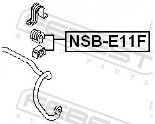 NSB-E11F FEBEST Втулка (сайлентблок) переднего стабилизатора