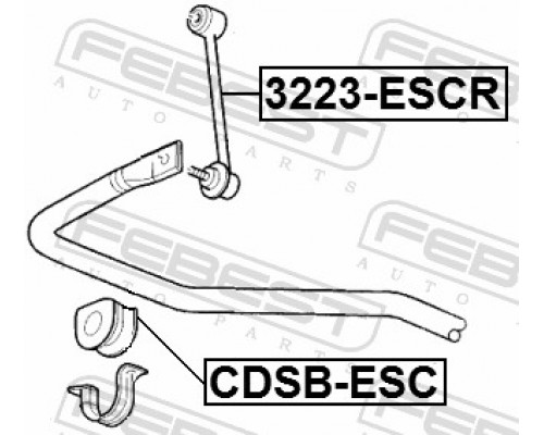 CDSB-ESC FEBEST Втулка (сайлентблок) переднего стабилизатора