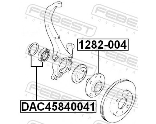 DAC45840041 FEBEST Подшипник передней ступицы